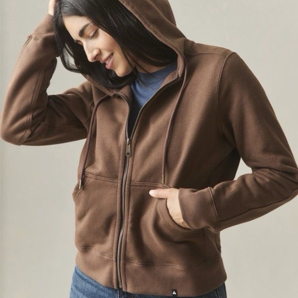 American Giant Hoodie Womens S Chestnut Brown Classic Full Zip Relaxed 2.0 NWT